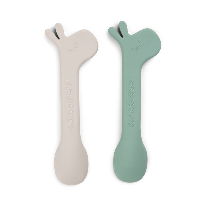 Done by deer Silicone Spoon 2-Pack Lalee Green