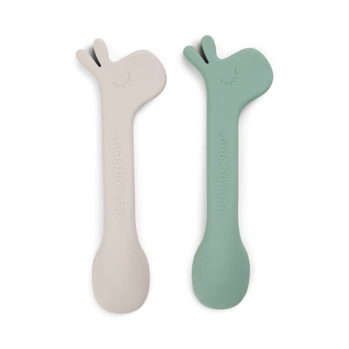 Done by deer Silicone Spoon 2-Pack Lalee Green