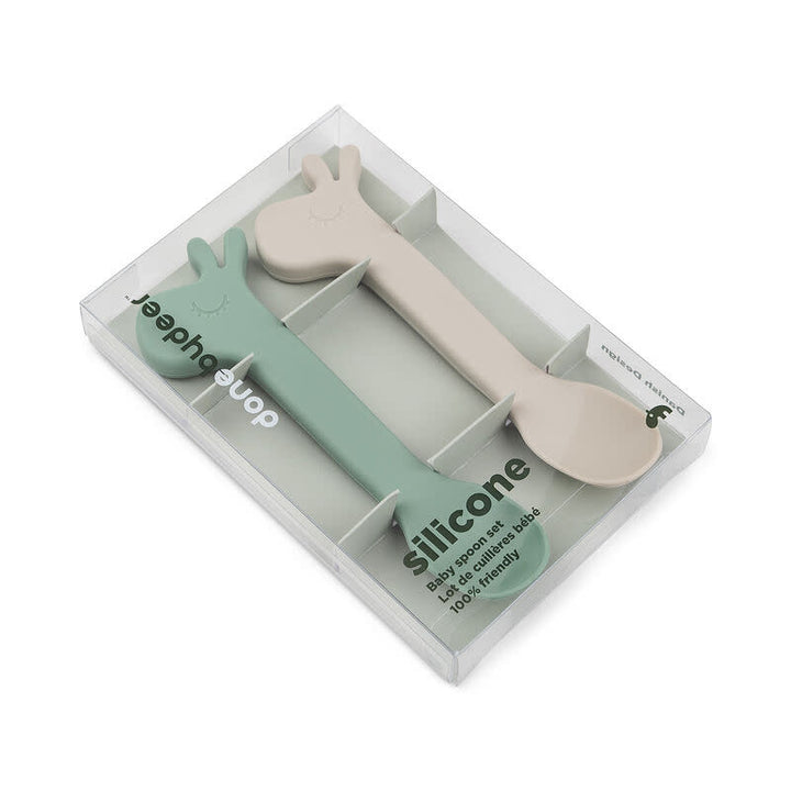 Done by deer Silicone Spoon 2-Pack Lalee Green
