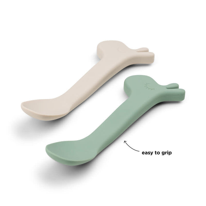 Done by deer Silicone Spoon 2-Pack Lalee Green