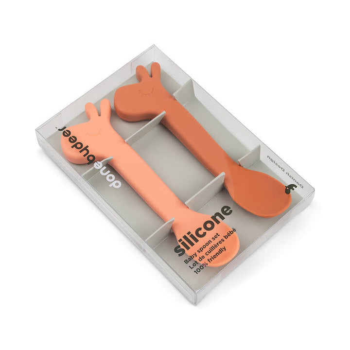 Done by deer Silicone Spoon 2-Pack Lalee Papaya