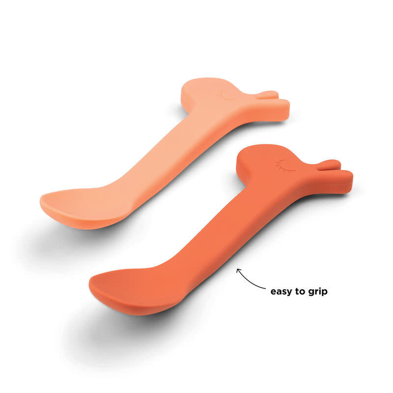 Done by deer Silicone Spoon 2-Pack Lalee Papaya