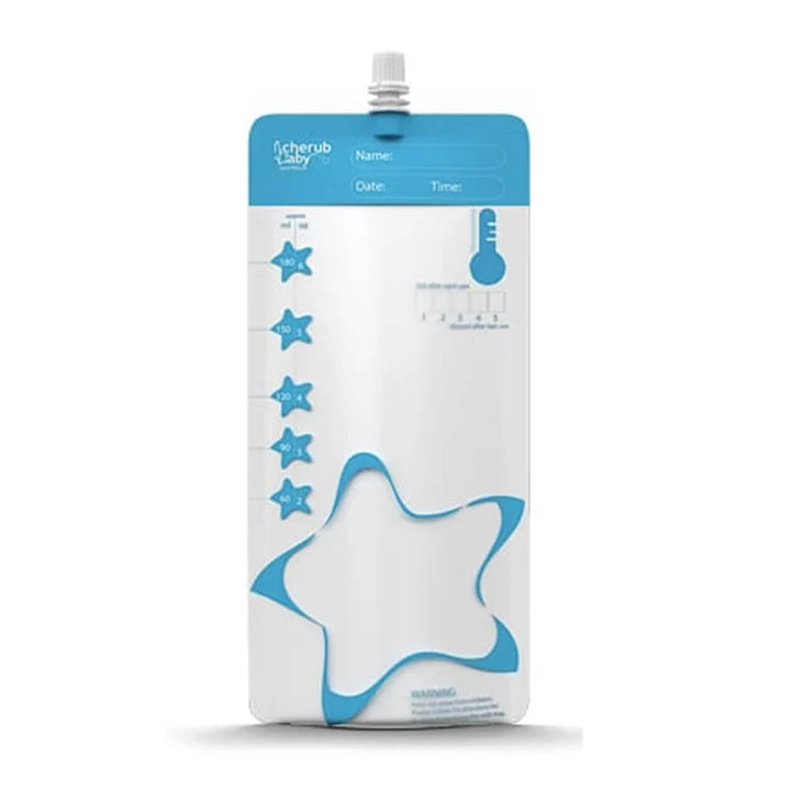 Cherub Baby THERMOSENSOR RE-USABLE BREAST MILK STORAGE BAGS 50 USES / 10 PACK
