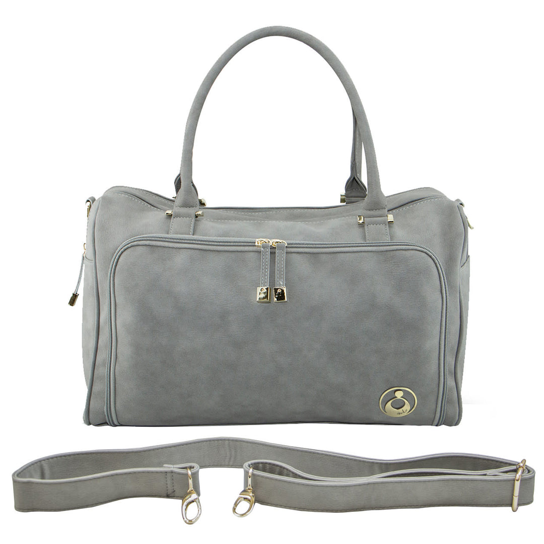 ISOKI DOUBLE ZIP SATCHEL - STONE GREY