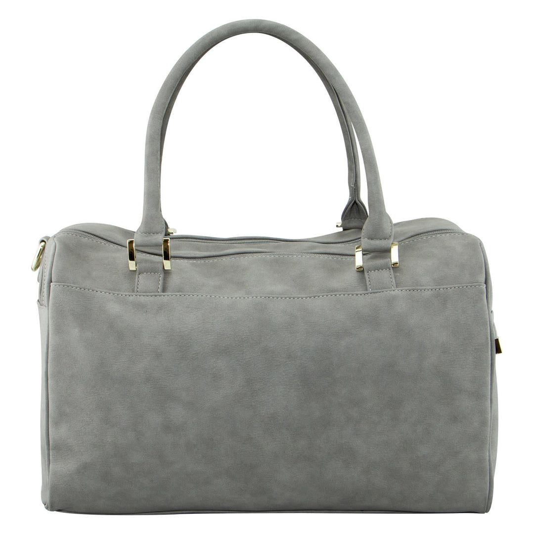 ISOKI DOUBLE ZIP SATCHEL - STONE GREY