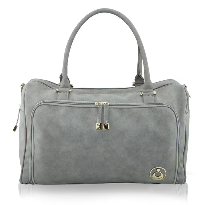 ISOKI DOUBLE ZIP SATCHEL - STONE GREY