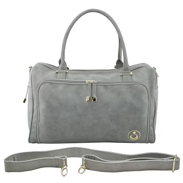 ISOKI DOUBLE ZIP SATCHEL - STONE GREY