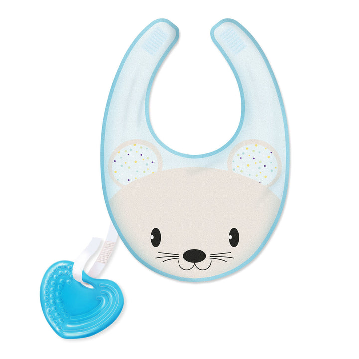Chicco Fresh Teether Bib Blue