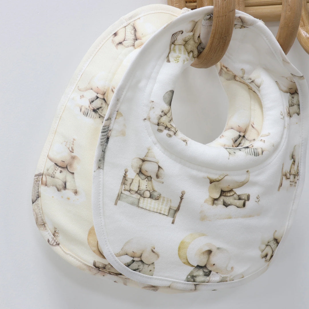 Bubba Blue Elephant Bedtime 2pk Dribble Bibs