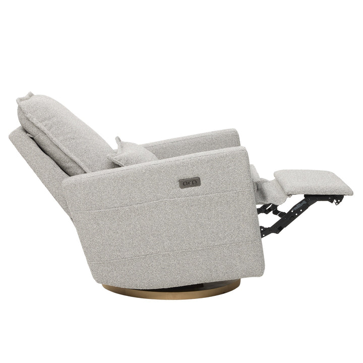 Il Tutto Frankie Electric Recliner Glider Nursery Chair in Grey Speckle Soft Tweed