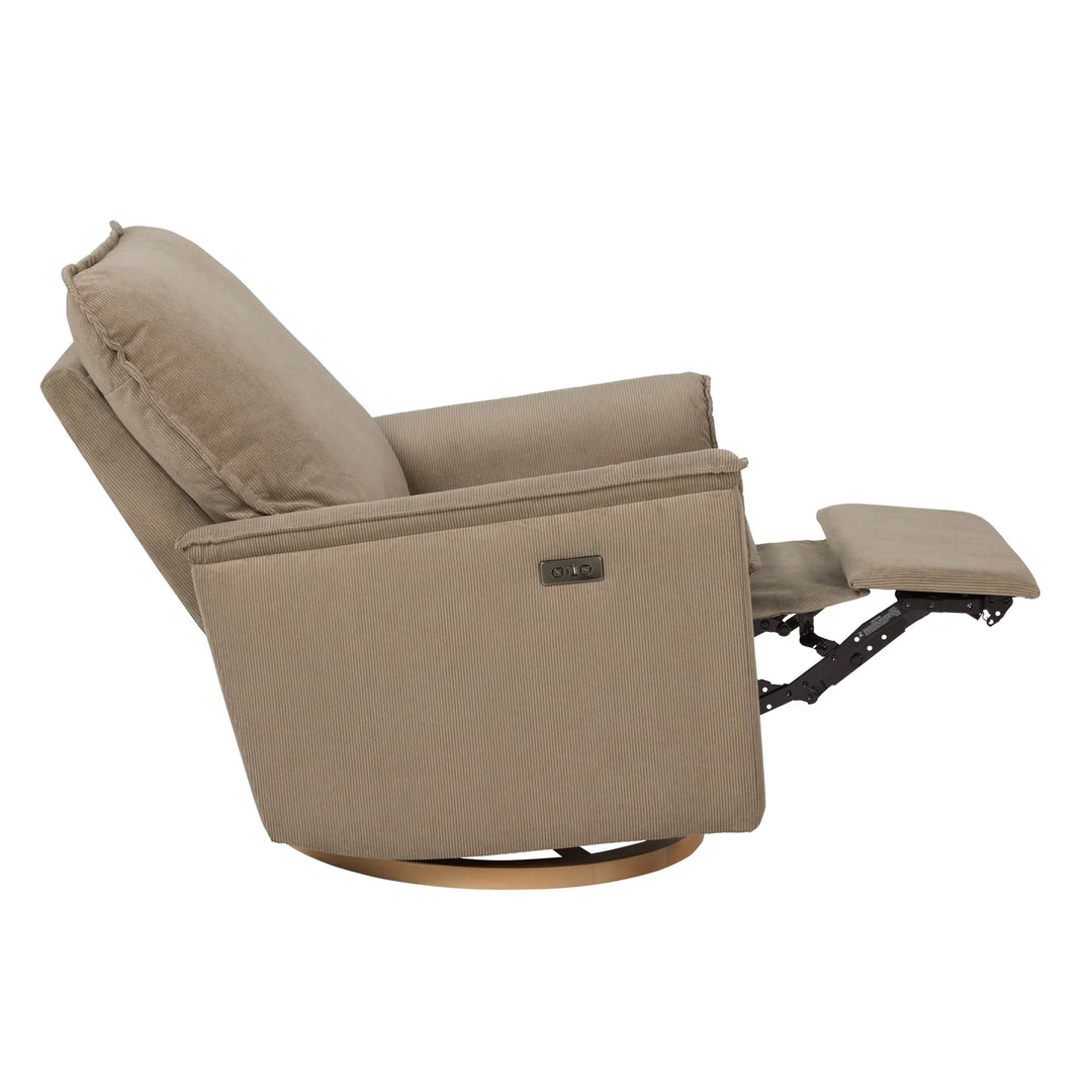 Il Tutto Louie Electric Recliner Glider Nursery Chair in Mocha Corduroy