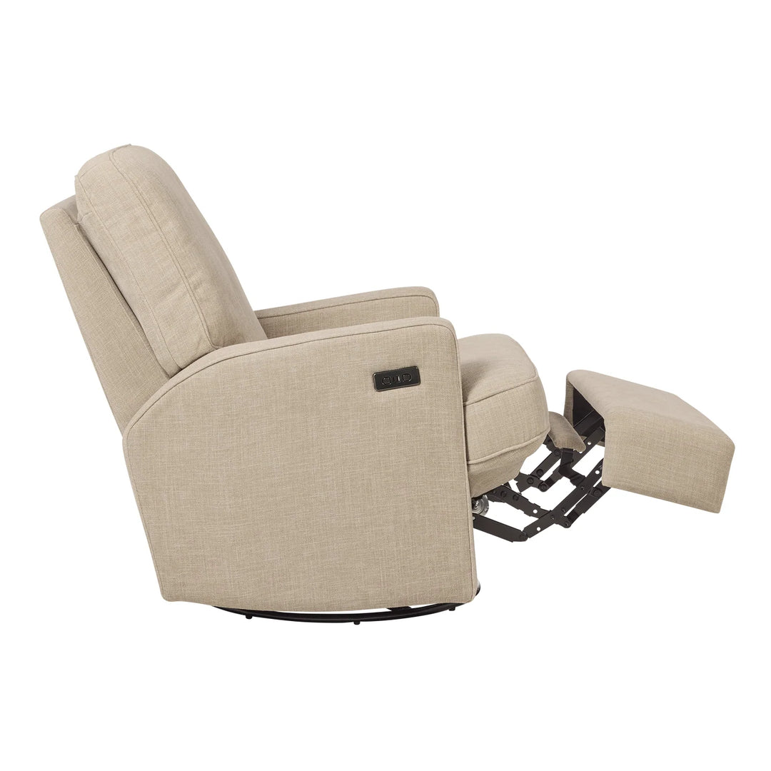 Il Tutto Quinn Electric Recliner Glider Chair with USB in Latté
