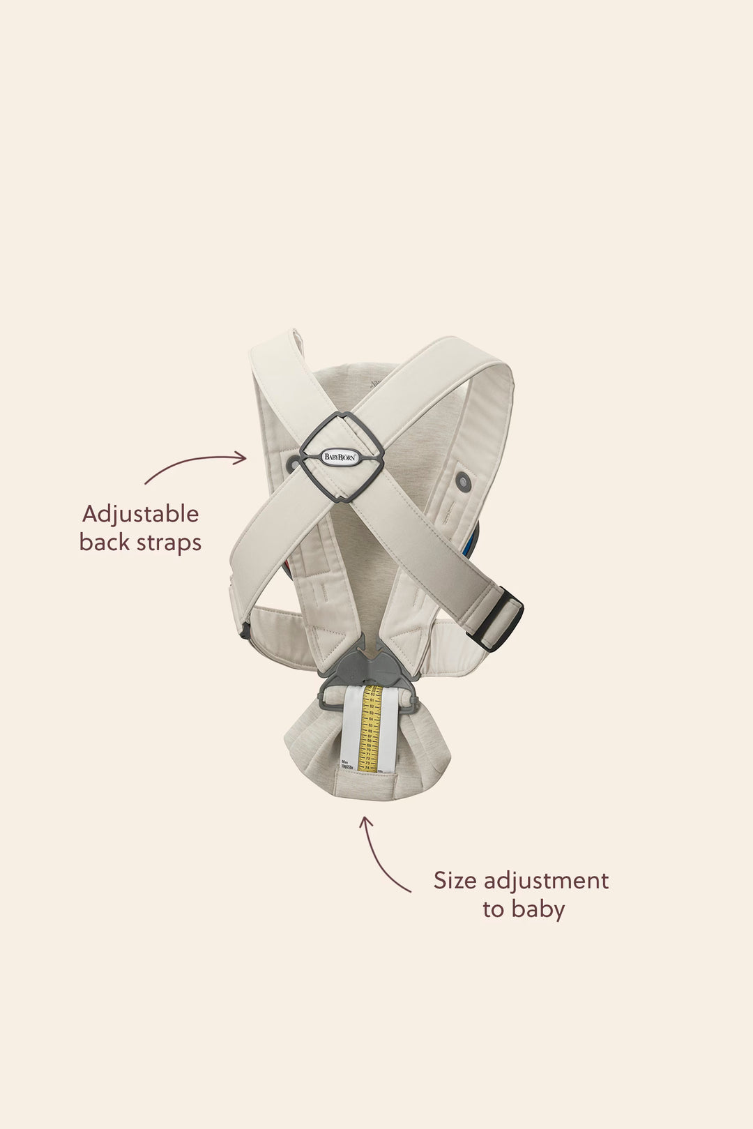BabyBjorn Baby Carrier Mini - 3D Jersey, Light beige