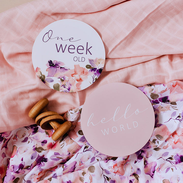 Reversible Milestone Cards Blushing Beauty & Musk Pink
