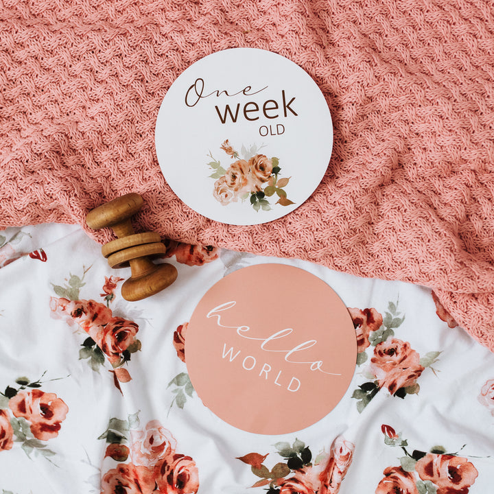 Reversible Milestone Cards Rosebud & Pink Sand