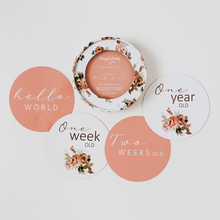 Reversible Milestone Cards Rosebud & Pink Sand