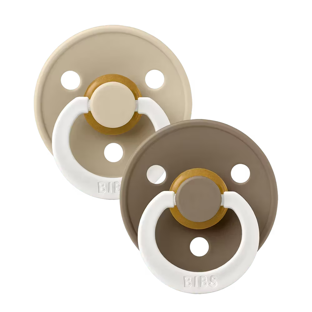 BIBS Colour Double Pack Night Glow - Vanilla/Dark Oak
