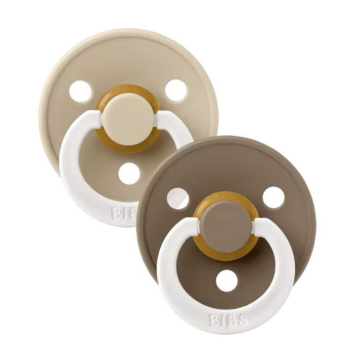 BIBS Colour Double Pack Night Glow - Vanilla/Dark Oak