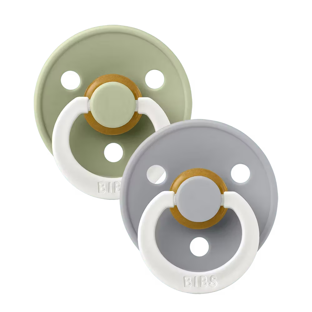 BIBS Colour Double Pack Symmetrical GLOW - Sage/Cloud