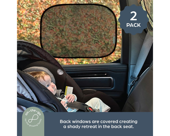 Dreambaby INSTA-CLING® CAR SHADES 2 PACK BLACK(F1203)