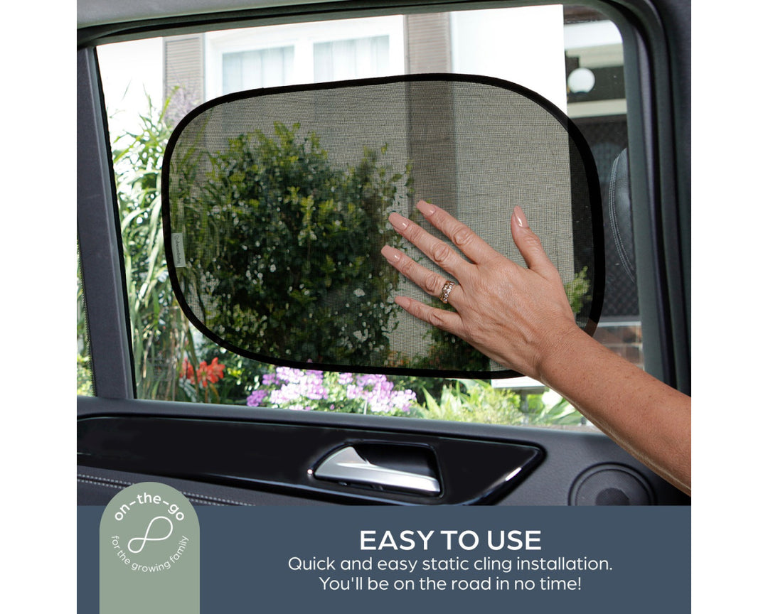 Dreambaby INSTA-CLING® CAR SHADES 2 PACK BLACK(F1203)
