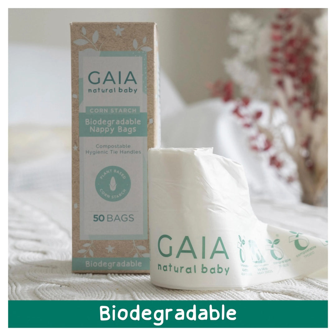 GAIA Biodegradable Nappy bags 50pk