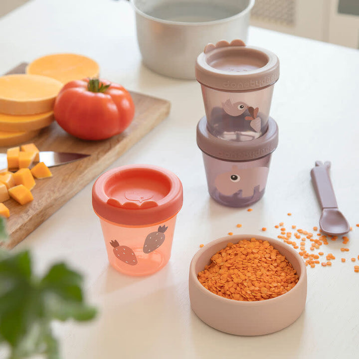 Done by deer Baby Food Container 3-Piece Ozzo Powder