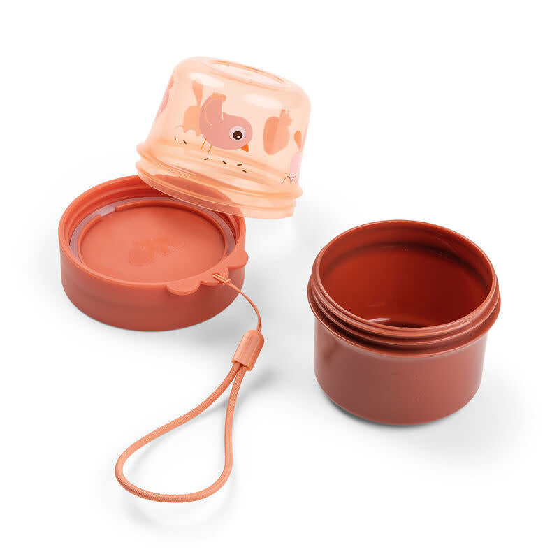 Done by deer To Go 2-Way Snack Container Birdee Papaya