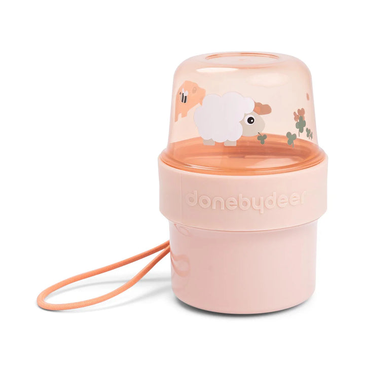 Done by deer To Go 2-Way Snack Container - Farm Powder
