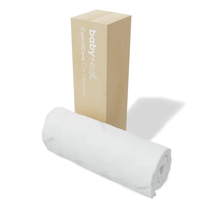 Babyrest Bailey Compact Cot - White + Mattress