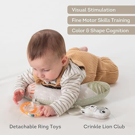TAF Toys Ergonomic Tummy Time Pillow with Teether and Rattle *Kraft Packaging* (US12916)