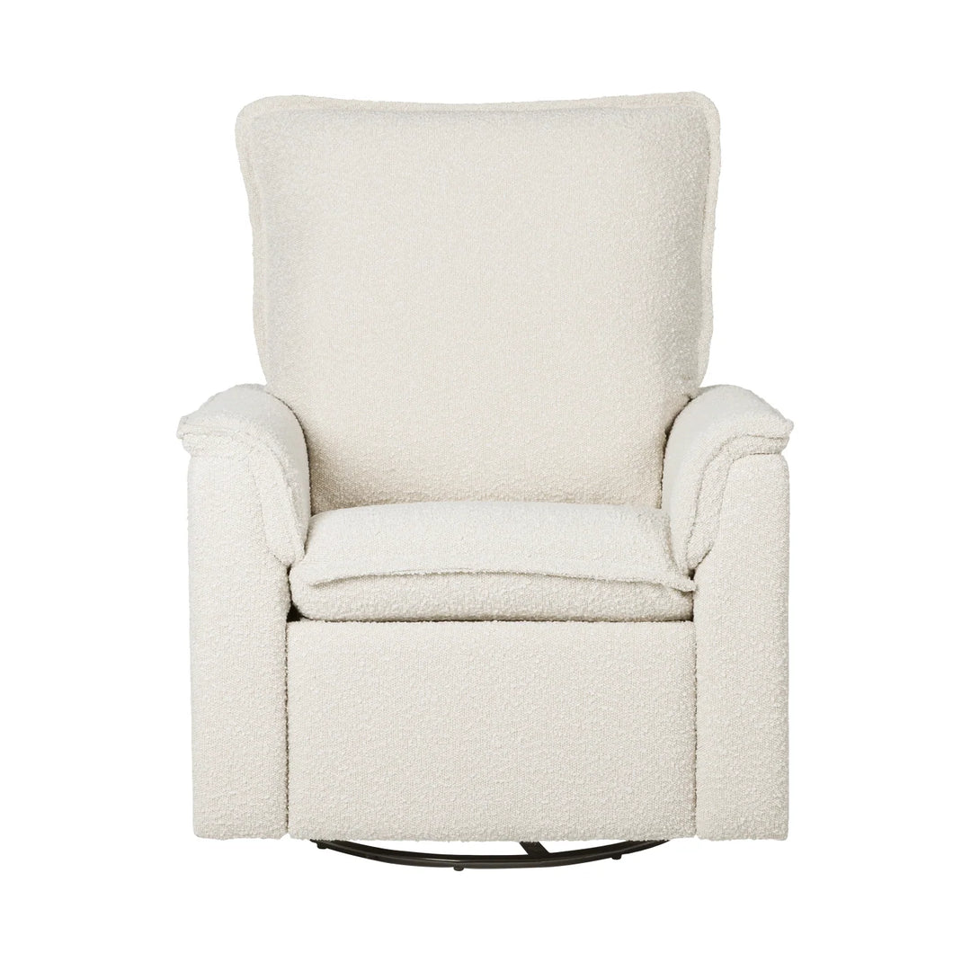 Il Tutto Louie Recliner Glider Nursery Chair in Vanilla Bouclé