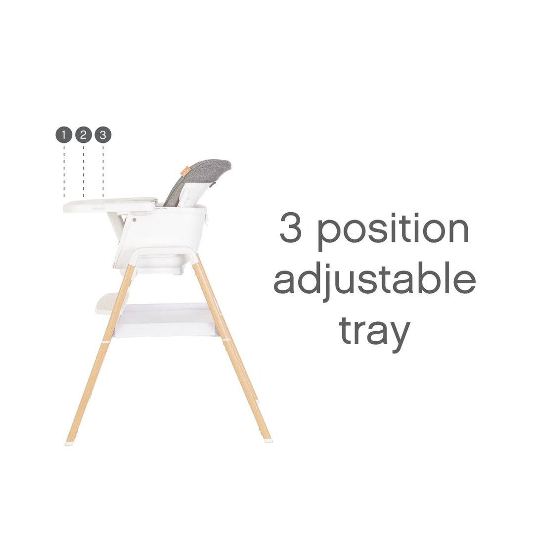 iL Tutto Nova Evolutionary High Chair in Scandi Walnut and Ecru
