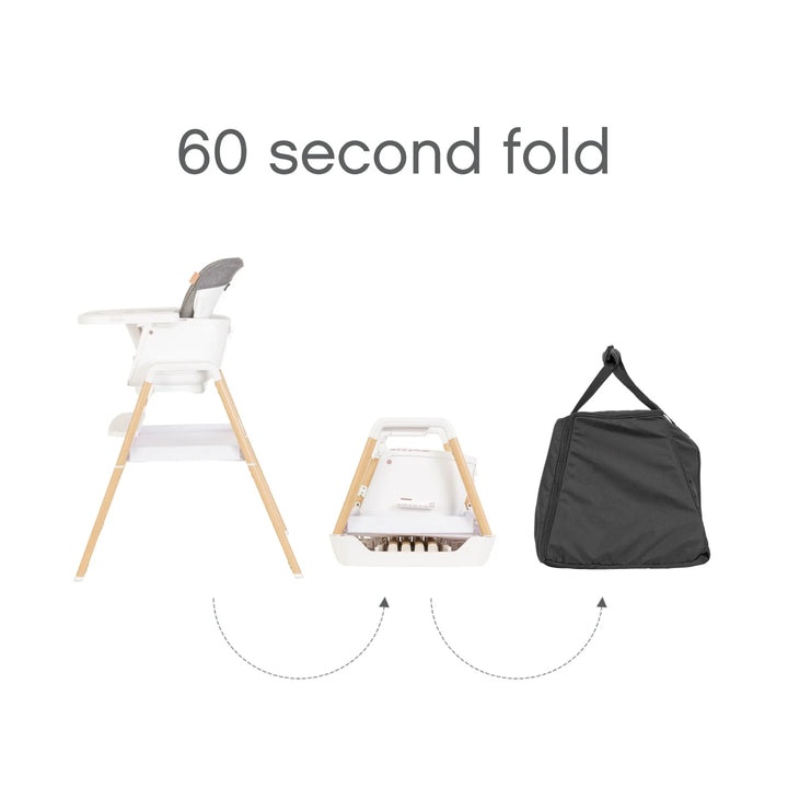 iL Tutto Nova Evolutionary High Chair in White Oak