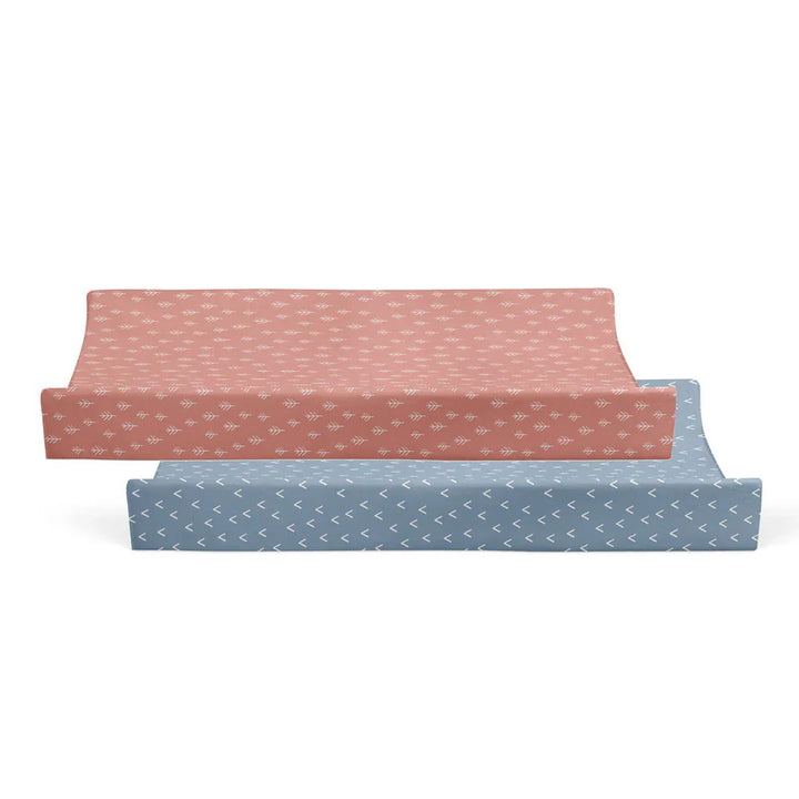 Bubba Blue Nordic 2pk Waterproof Change Pad Covers - Denim/Clay