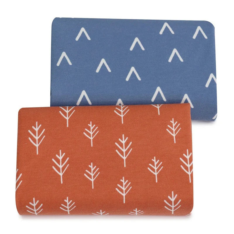 Bubba Blue Nordic 2pk Waterproof Change Pad Covers - Denim/Clay