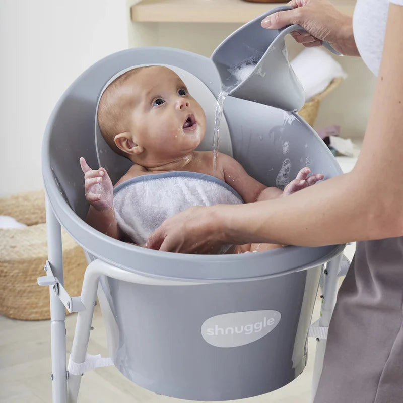 Shnuggle Baby Bath With Plug Pebble Grey