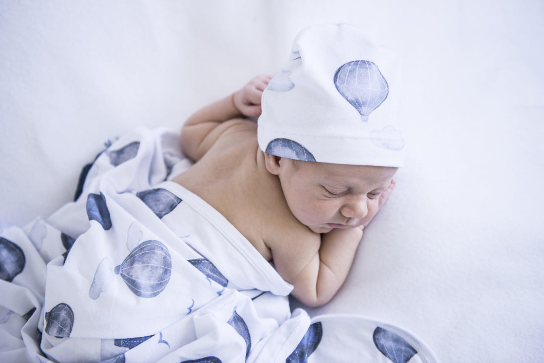 Baby Jersey Wrap & Beanie Set Cloud Chaser