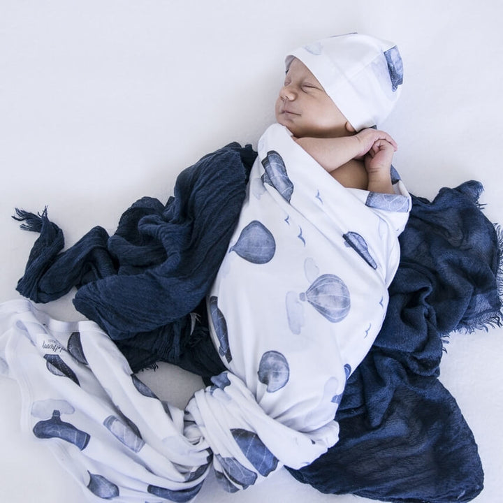 Baby Jersey Wrap & Beanie Set Cloud Chaser