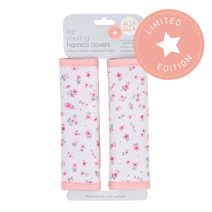All4Ella Ice cooling harness covers - Pink Petals