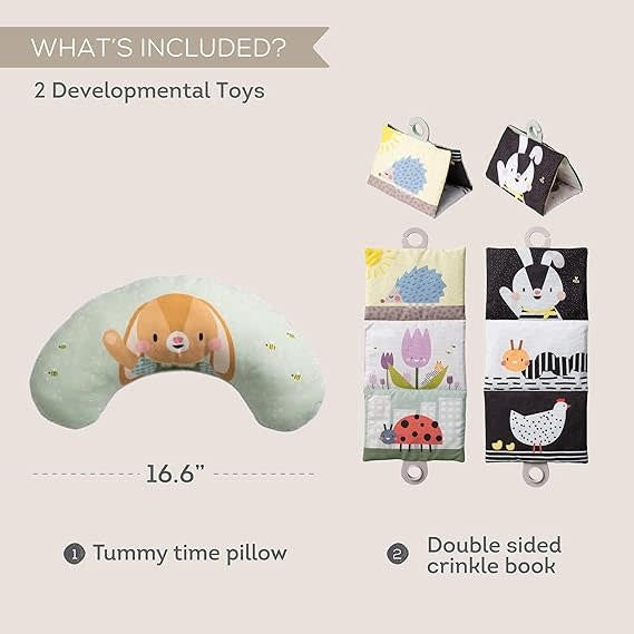 Taf Toys Tummy-time Crinkle Book & Cushion *Kraft Packaging* (US13446)