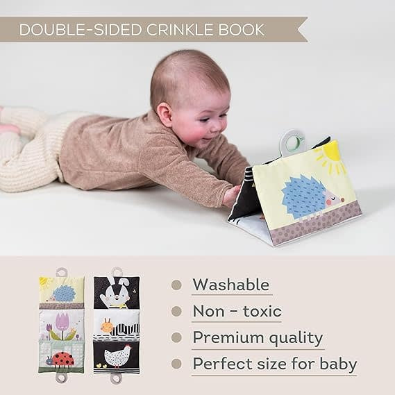 Taf Toys Tummy-time Crinkle Book & Cushion *Kraft Packaging* (US13446)