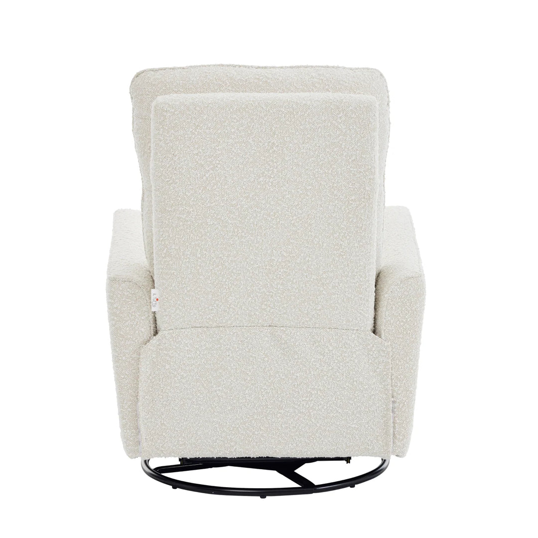 iL Tutto Felix Electric Recliner Glider Chair with USB in Vanilla Bouclé