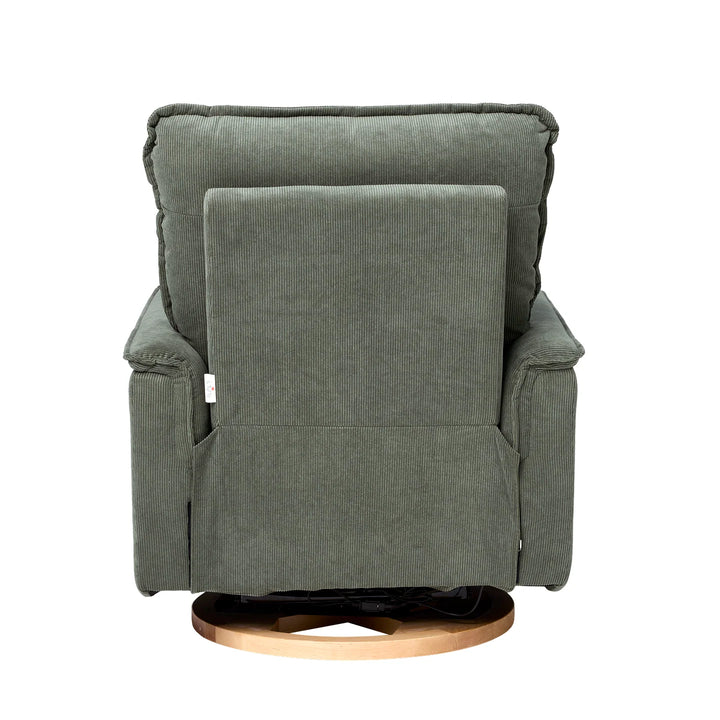 Il Tutto Louie Electric Recliner Glider Nursery Chair in Olive Corduroy