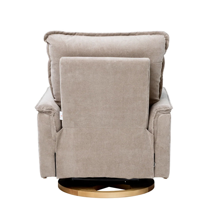 Il Tutto Louie Electric Recliner Glider Nursery Chair in Taupe Corduroy