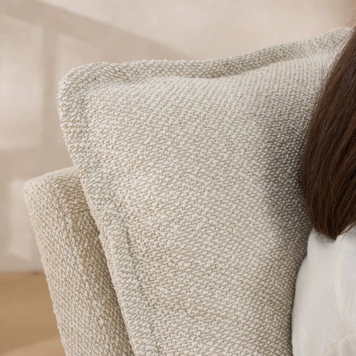 Il Tutto Frankie Electric Recliner Glider Nursery Chair in Light Beige Soft Tweed