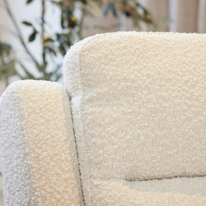 Il Tutto Henry Recliner Glider Chair in Vanilla Bouclé