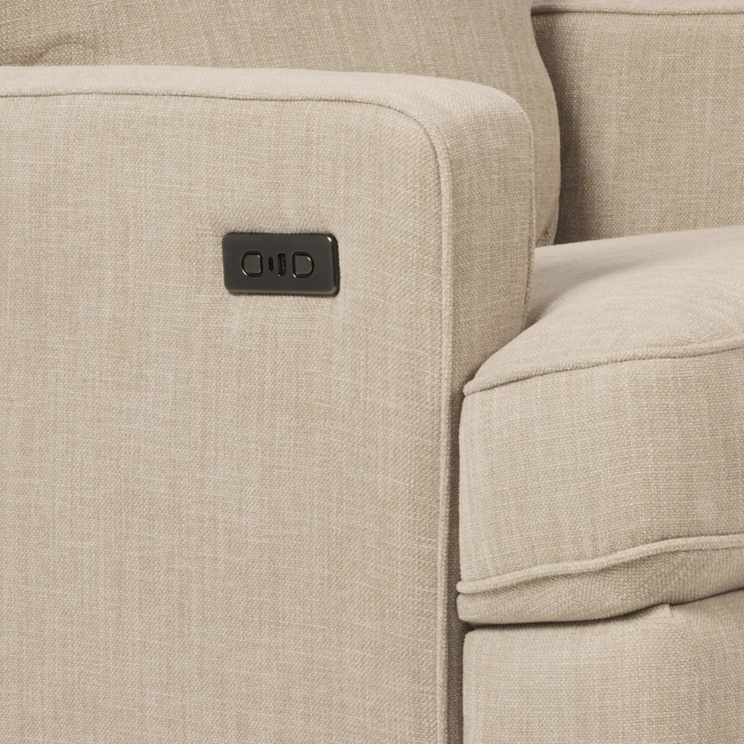 Il Tutto Quinn Electric Recliner Glider Chair with USB in Latté