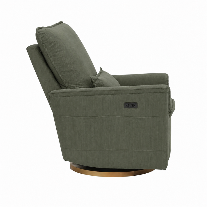 Il Tutto Frankie Electric Recliner/Glider Chair - Olive Corduroy (QLD Exclusive)