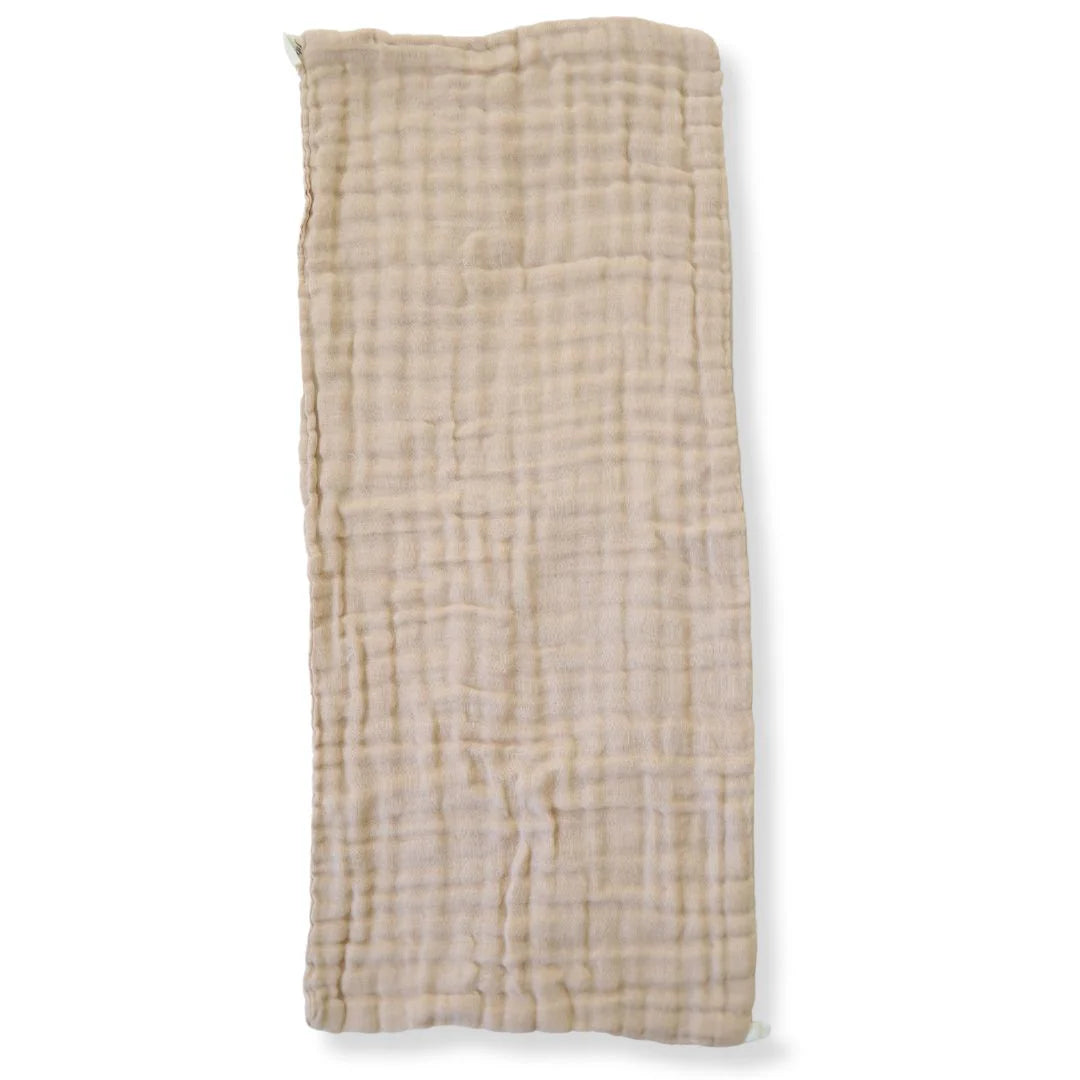 Fibre For Good Organic Cotton Muslin Burp Cloth (2-Pack) - Brown